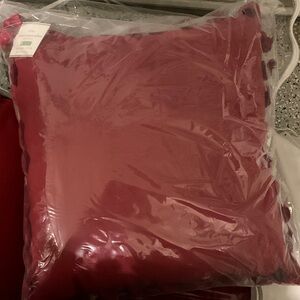 Pottery Barn Red Outdoor  Pillow with Tassels, NIP,